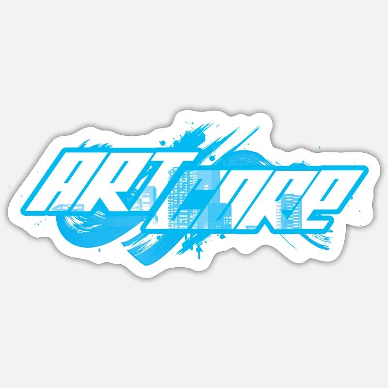 ArtCore graffiti Blue Splash pun Hardcore Sticker size S (10 x 10 cm)