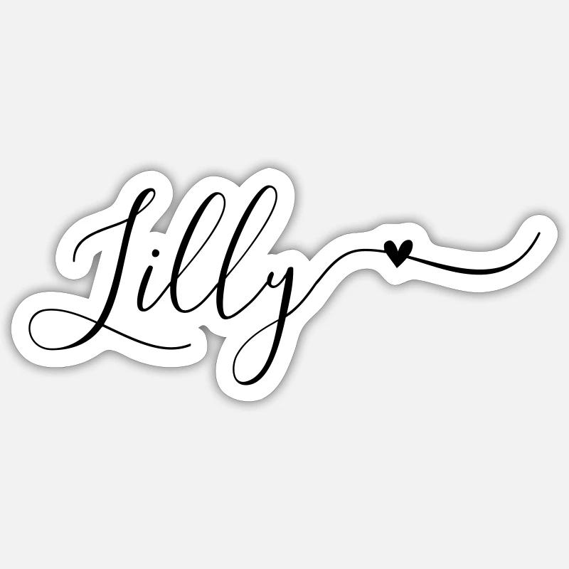 Lilly Name First Name Decorative Sticker size S (10 x 10 cm)