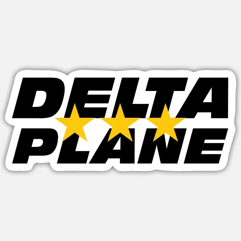 Logo Delta Plane Étoiles d'Excellence - Sticker taille S (10 x 10 cm) - blanc mat