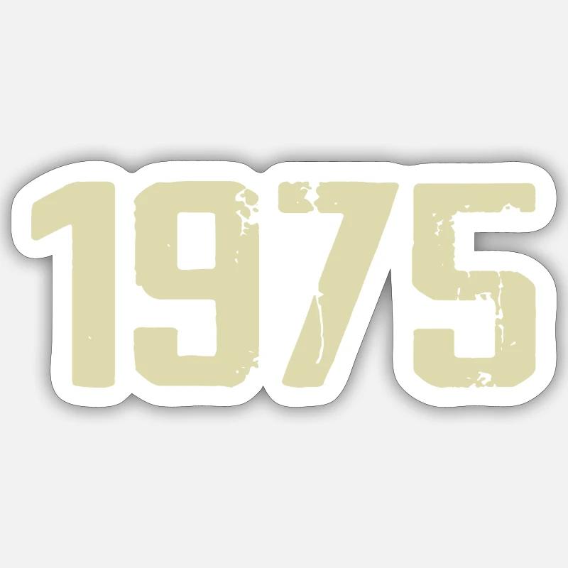 Jubiläum 1975 - Sticker Größe S (10 x 10 cm) - Mattweiß