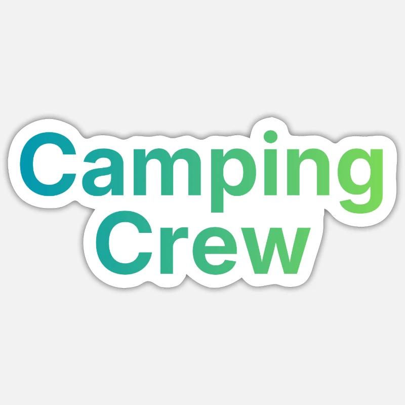 Équipe de camping - Sticker taille S (10 x 10 cm) - blanc mat
