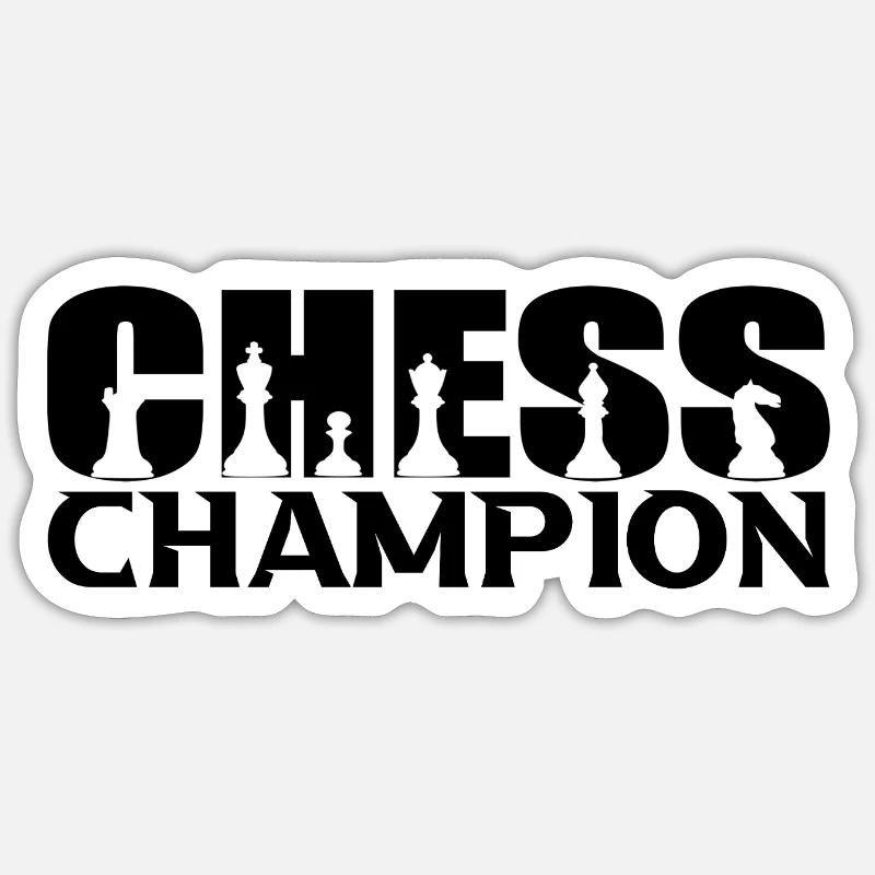 Chess - Sticker size S (10 x 10 cm) - white matte