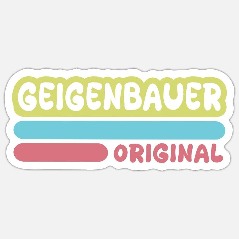 Geigenbauer als Spruch - Sticker Größe S (10 x 10 cm) - Mattweiß