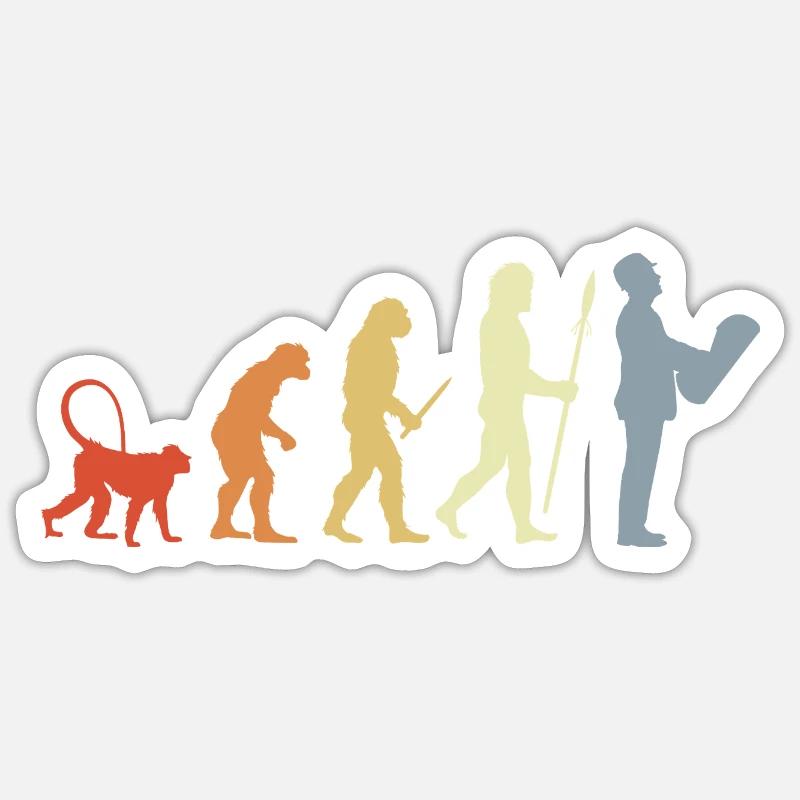 Évolution de l’architecte - Sticker taille S (10 x 10 cm) - blanc mat