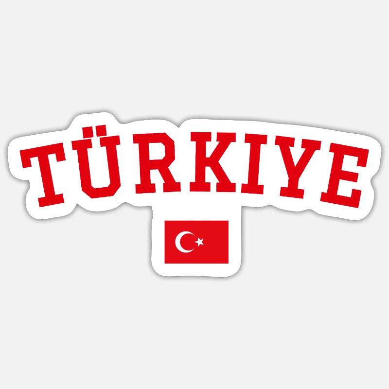 Turkey Flag Design Red - Sticker size S (10 x 10 cm) - white matte