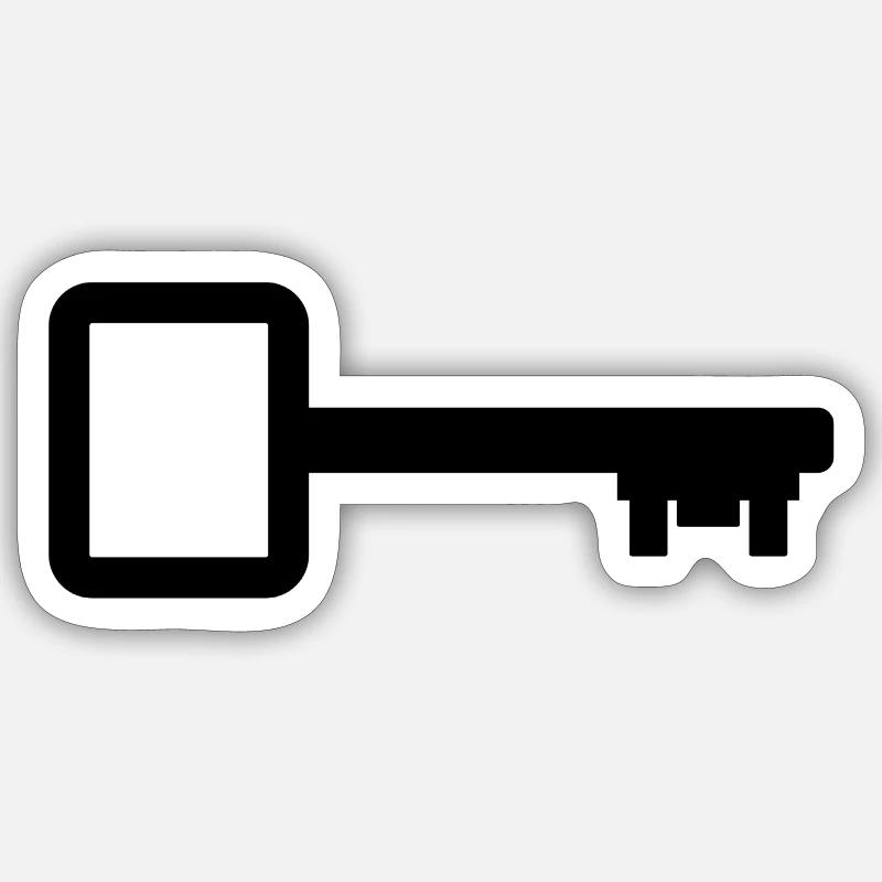 Clé de la maison - Sticker taille S (10 x 10 cm) - blanc mat