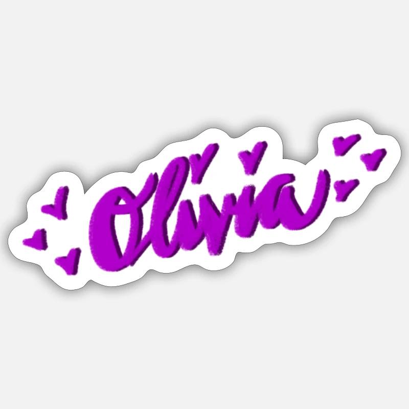 Olivia - Sticker taille S (10 x 10 cm) - blanc mat