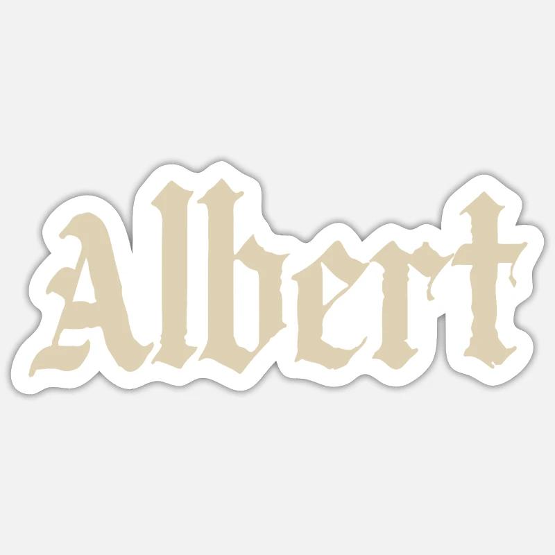 Albert Gothic Script - Sticker size S (10 x 10 cm) - white matte