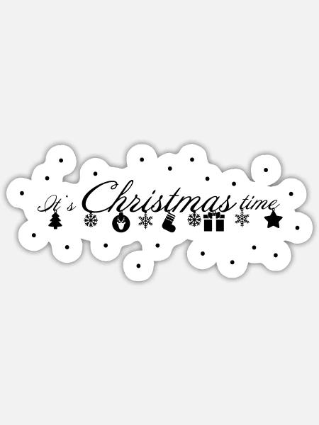 Es ist Weihnachtszeit - Sticker Größe S (10 x 10 cm) - Mattweiß