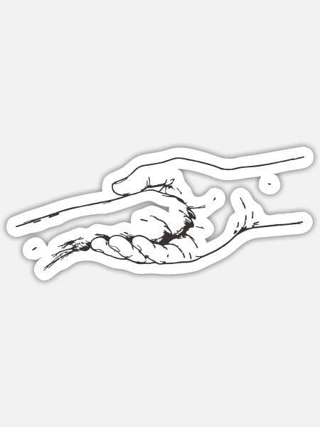 hand-pfote_1 - Sticker Größe S (10 x 10 cm) - Mattweiß