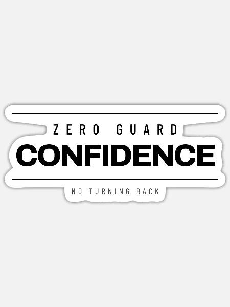 Barber - Zero Guard Confidence - Friseur - Sticker Größe S (10 x 10 cm) - Mattweiß
