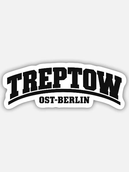 Treptow - Ost-Berlin - Bezirk - Deutschland - Sticker Größe S (10 x 10 cm) - Mattweiß
