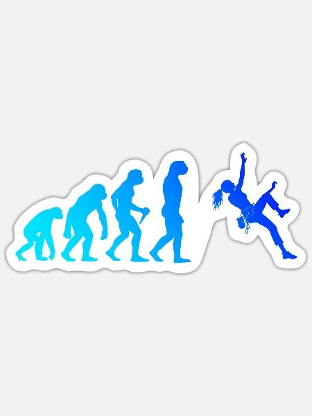 Die Bergsportlerinnen und Climbing passen zusammen - Sticker Größe S (10 x 10 cm) - Mattweiß