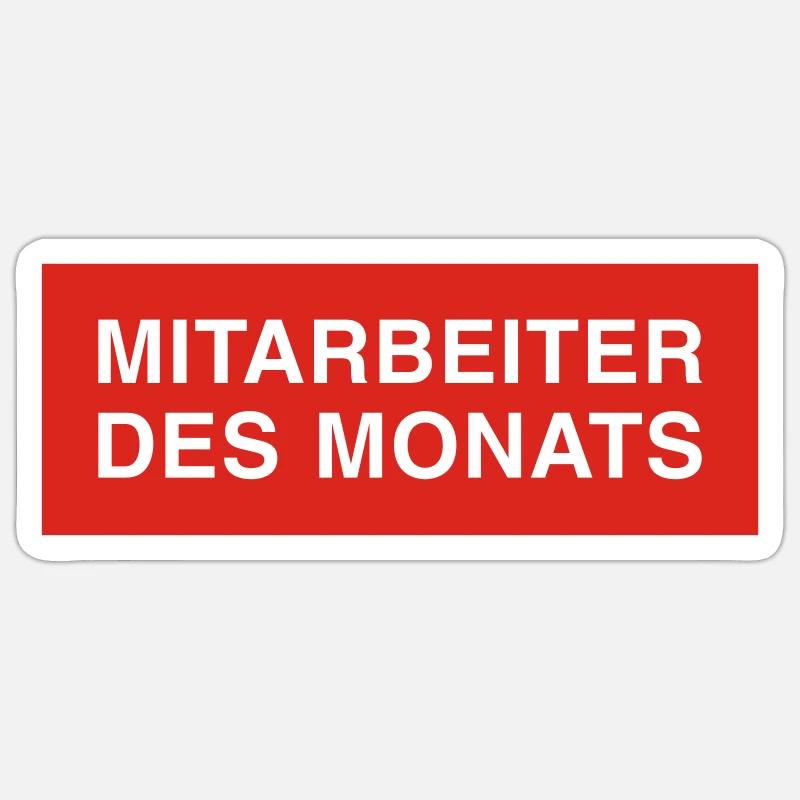 Employé du mois - Sticker taille S (10 x 10 cm) - blanc mat