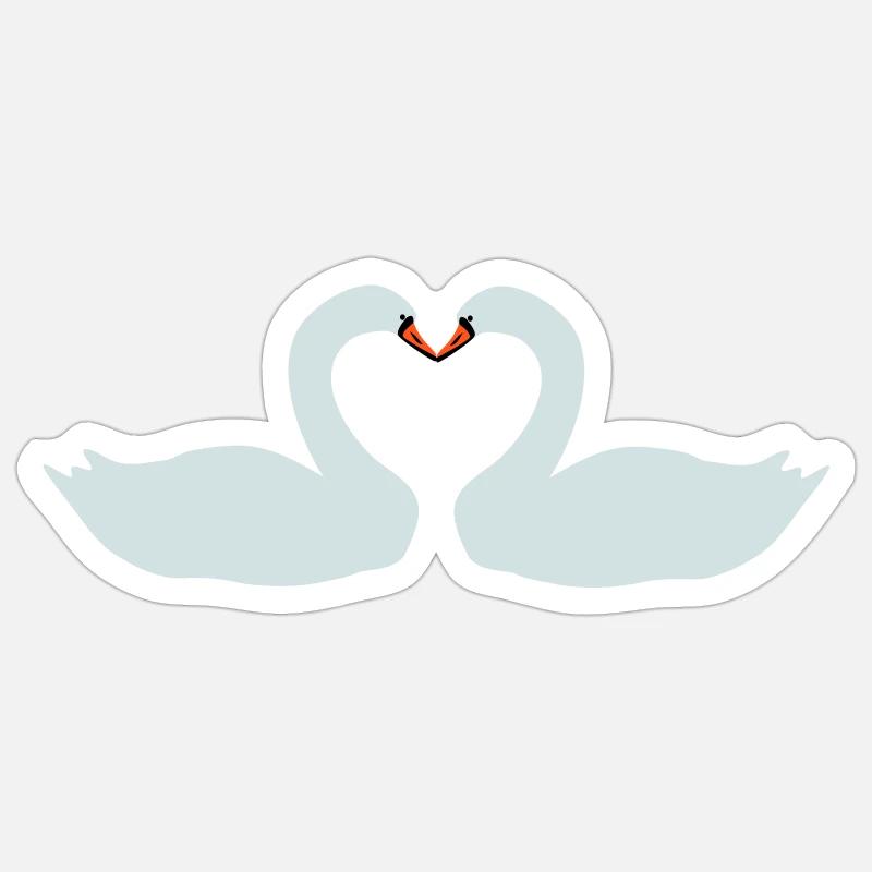 cygne Sticker taille S (10 x 10 cm)