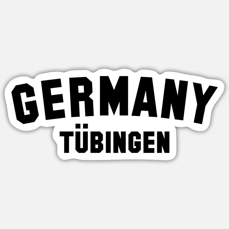 TÜBINGEN - Sticker taille S (10 x 10 cm) - blanc mat