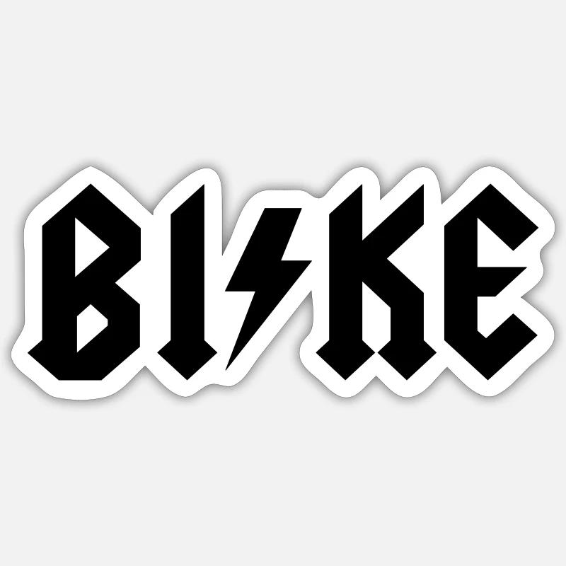 Biker - Sticker size S (10 x 10 cm) - white matte