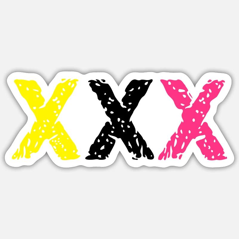 Triple X - Farbwechsel Sticker Größe S (10 x 10 cm)