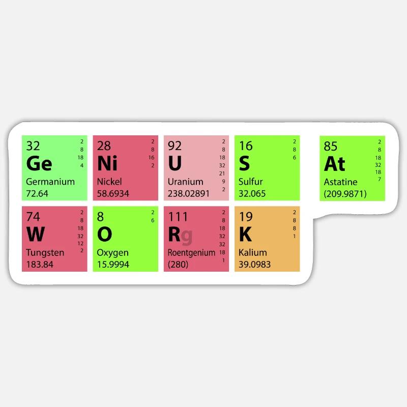 genius at work Sticker Größe S (10 x 10 cm)