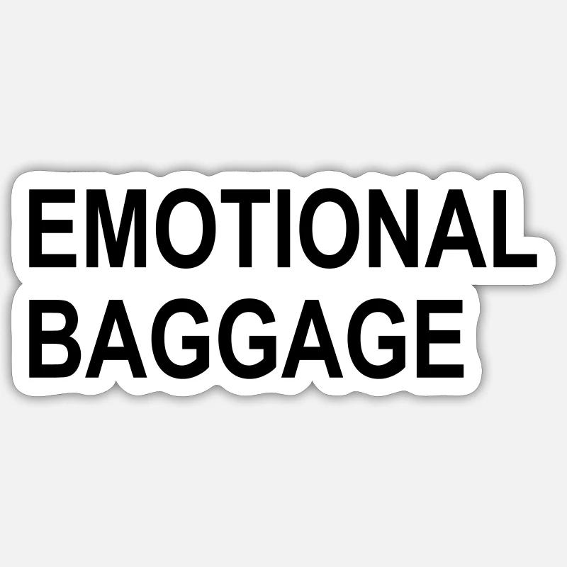 emotional baggage - Sticker Größe S (10 x 10 cm) - Mattweiß