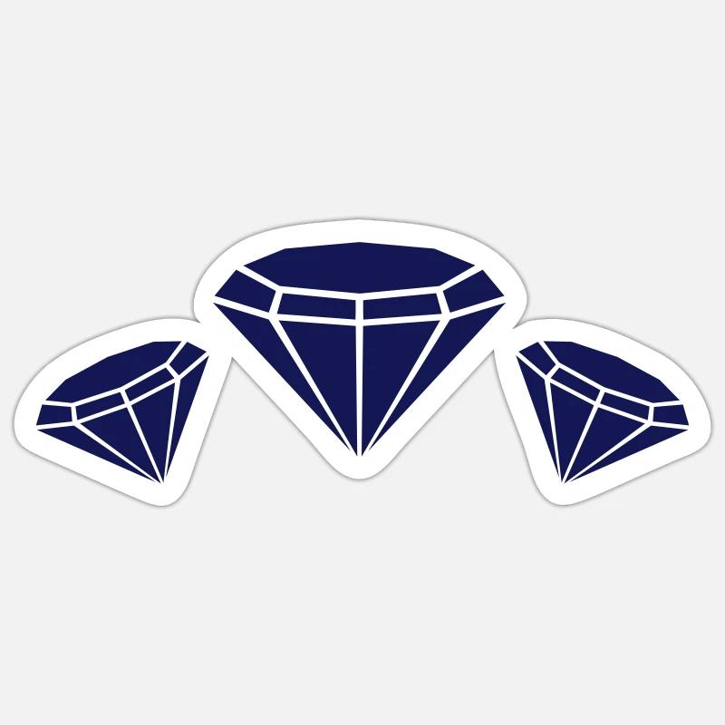 diamonds diamond crystal crystal - Sticker size S (10 x 10 cm) - white matte