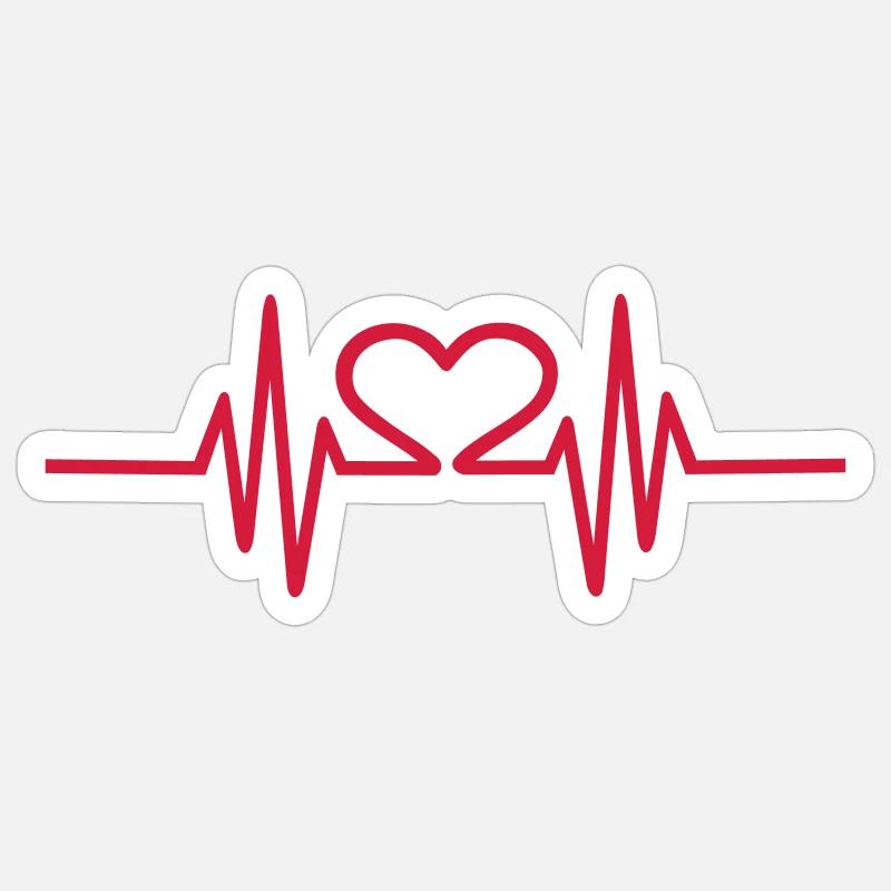 Coeur - Sticker taille S (10 x 10 cm) - blanc mat