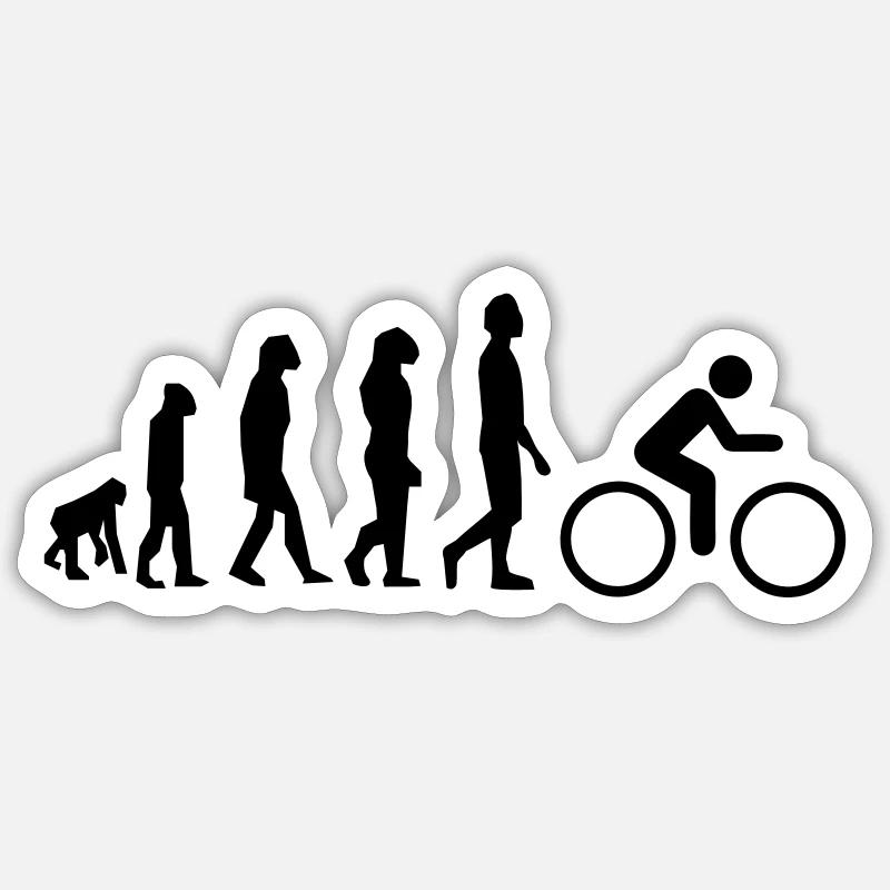 Bike evolution Sticker size S (10 x 10 cm)
