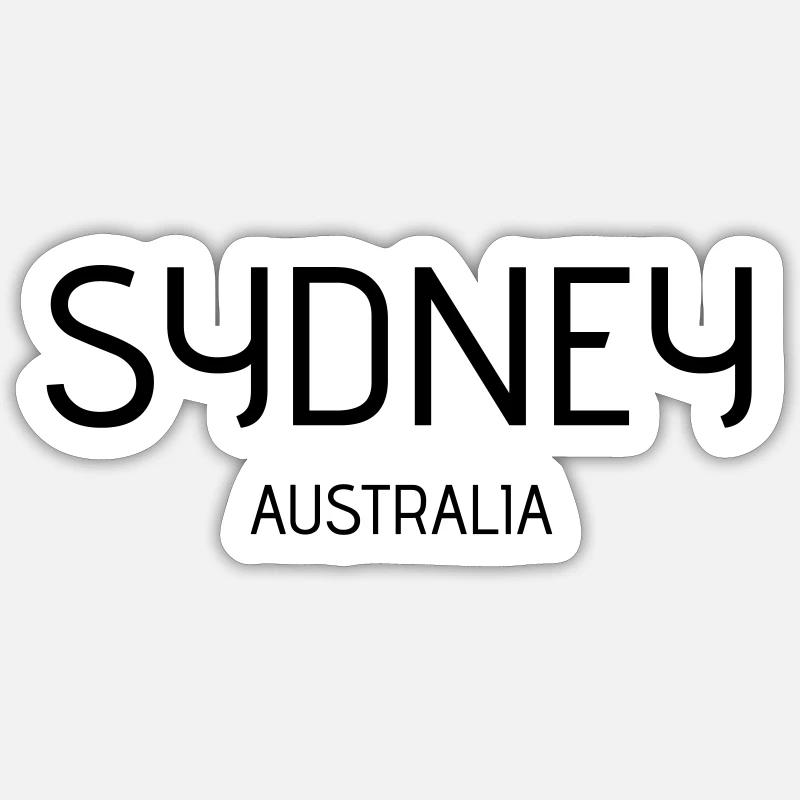 sydney - Sticker size S (10 x 10 cm) - white matte