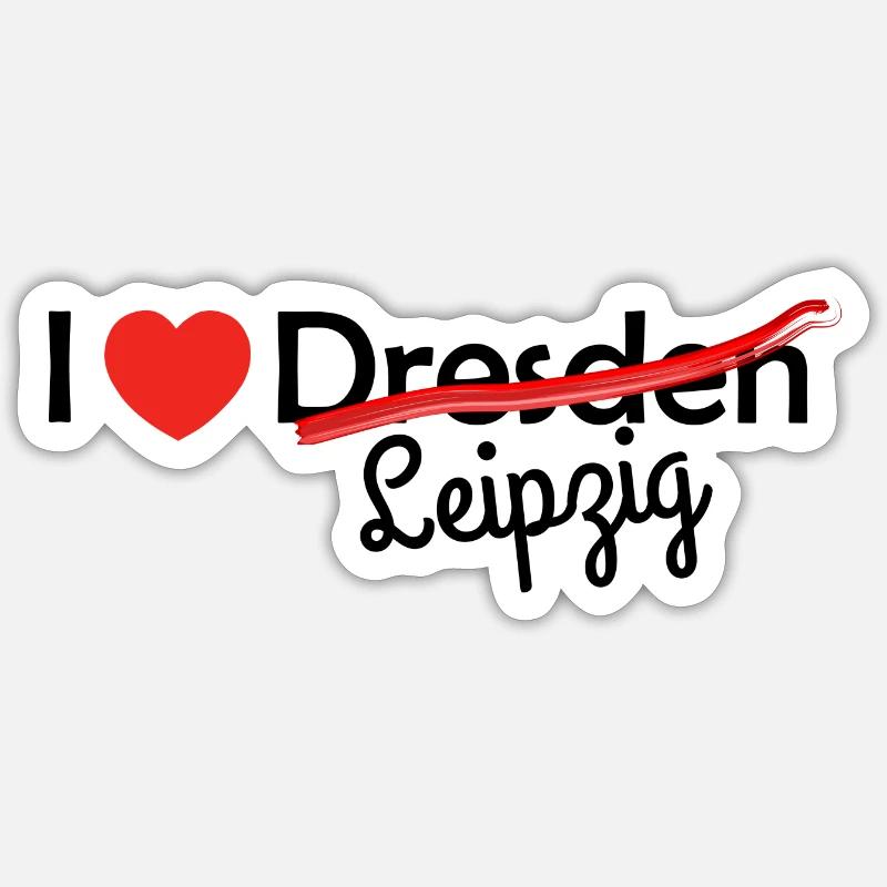 Leipzig! - Sticker taille S (10 x 10 cm) - blanc mat
