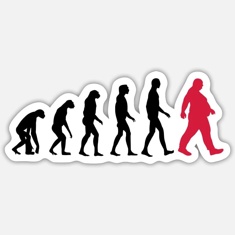 "BOLD" evolution - d'entre eux sont obèse Dick - Sticker taille S (10 x 10 cm)