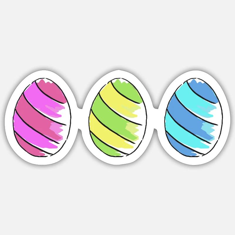 eggs eggs easter easteregg easter eggs easter75 Sticker size S (10 x 10 cm)