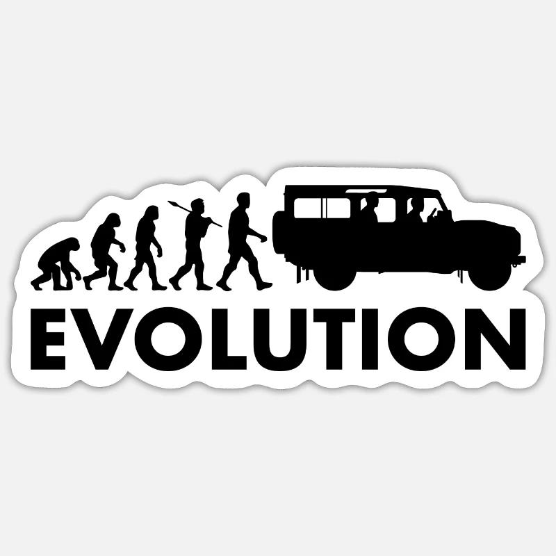 Defender 110 Évolution - Sticker taille S (10 x 10 cm) - blanc mat