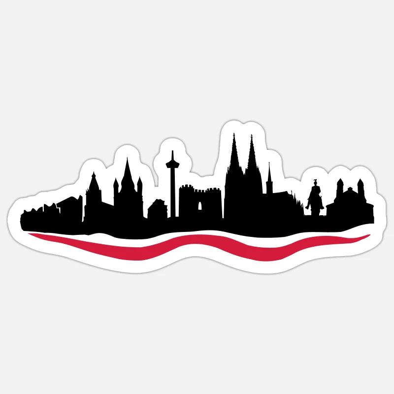 Cologne Skyline Sticker size S (10 x 10 cm)