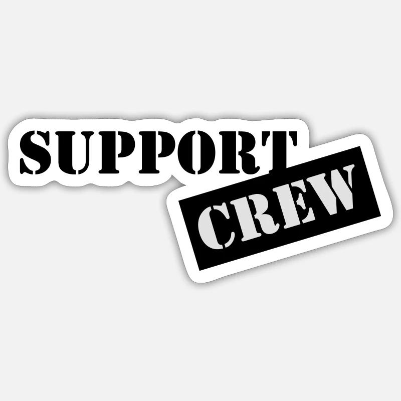 support crew - Sticker Größe S (10 x 10 cm) - Mattweiß
