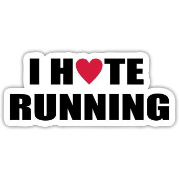 laufen - Sticker Größe S (10 x 10 cm) - Mattweiß - Vorne