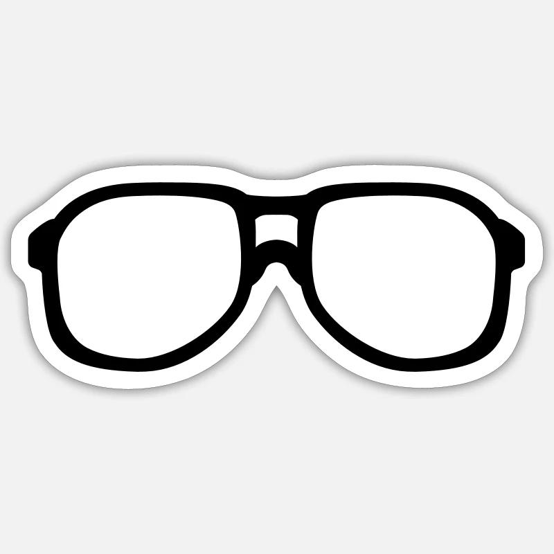 Nerd - Sticker size S (10 x 10 cm) - white matte