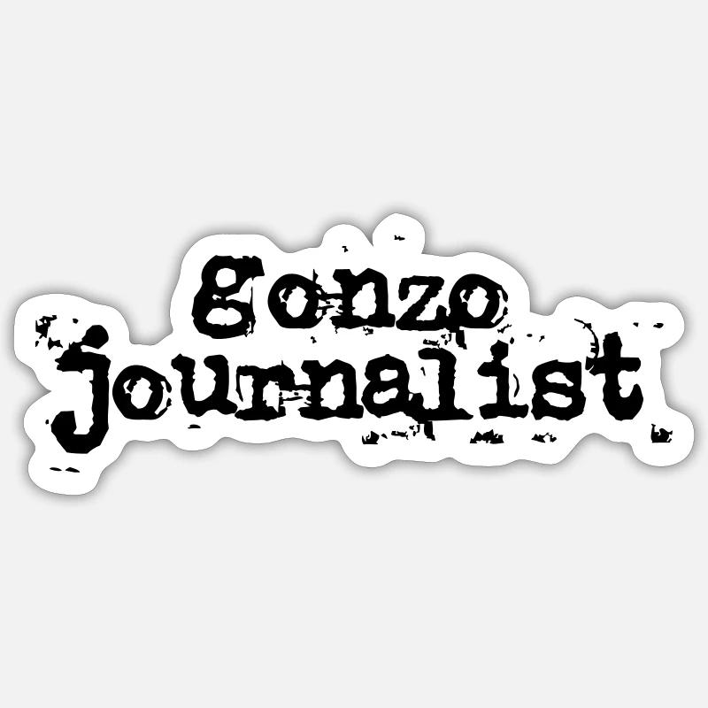 Gonzo Journalist - Sticker size S (10 x 10 cm) - white matte