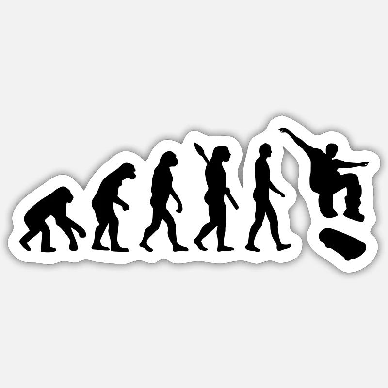 Evolution Skateboard Sticker Größe S (10 x 10 cm)