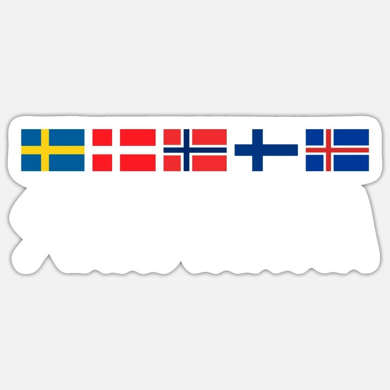 SCANDINAVIA - Countries Flags Languages Sticker size S (10 x 10 cm)
