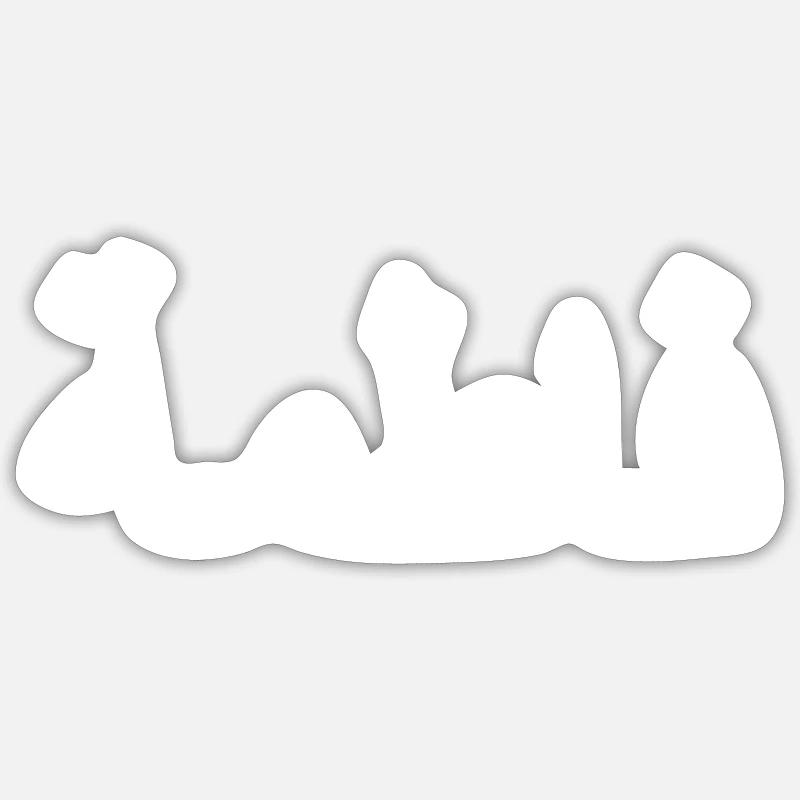 Arabe fatima écriture arabe - Sticker taille S (10 x 10 cm) - blanc mat