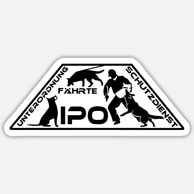 487 IPO Triangle - Sticker taille S (10 x 10 cm) - blanc mat