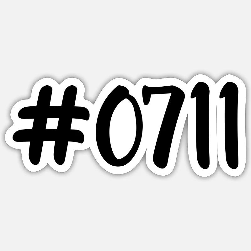 #0711 - Sticker taille S (10 x 10 cm) - blanc mat