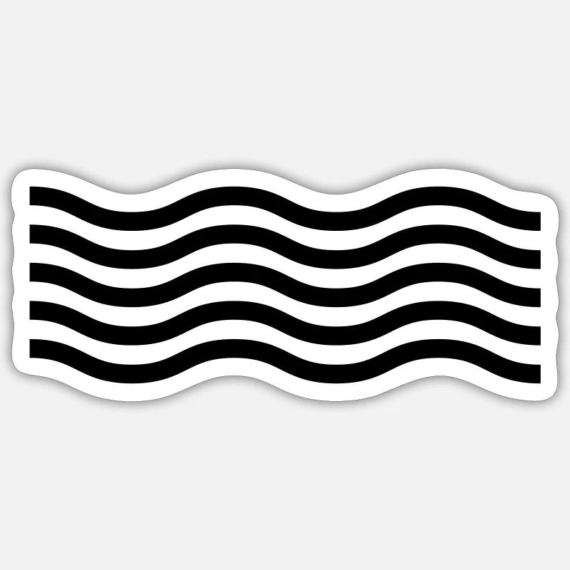Waves - Sticker size S (10 x 10 cm) - white matte