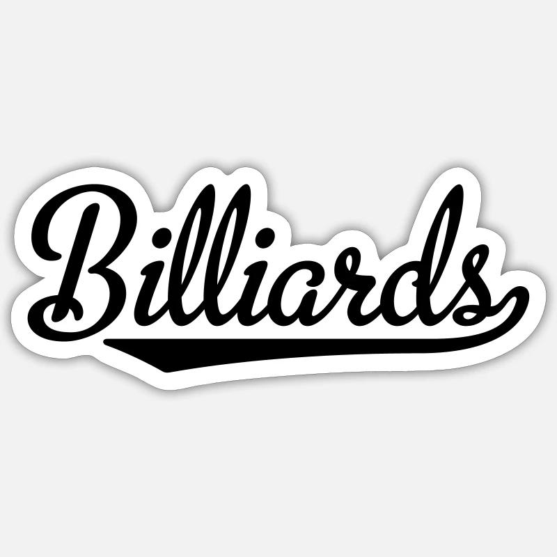 billiards - Sticker size S (10 x 10 cm) - white matte