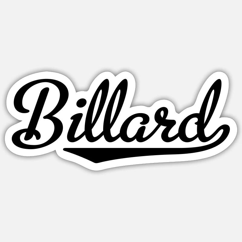 Billard - Sticker Größe S (10 x 10 cm) - Mattweiß