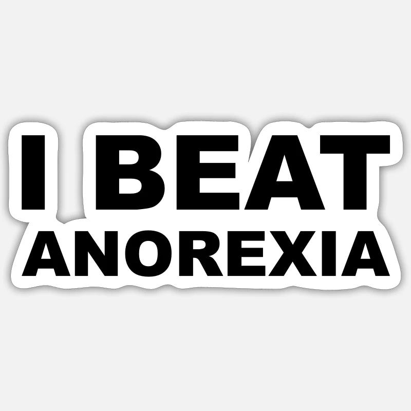Anorexia - Sticker size S (10 x 10 cm) - white matte