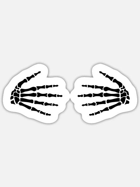Hände - Sticker Größe S (10 x 10 cm) - Mattweiß