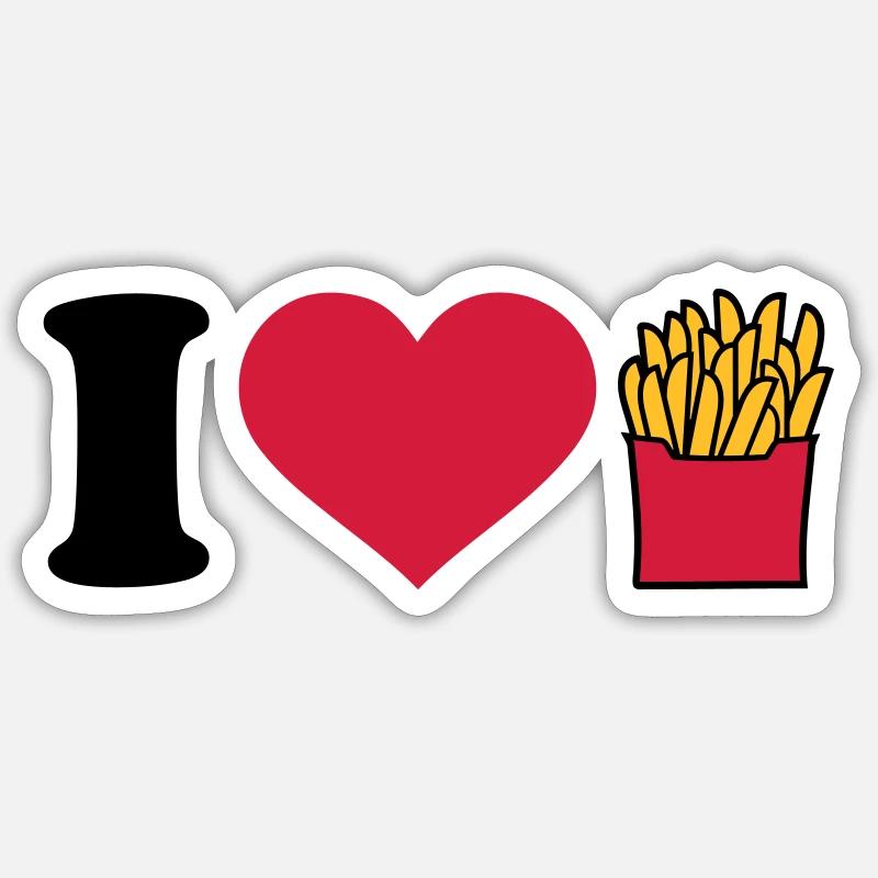 Pommes Sticker Größe S (10 x 10 cm)