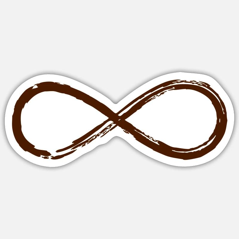 Lemniscate, Symbol Infinity, Mathematics, Loop - Sticker size S (10 x 10 cm) - white matte
