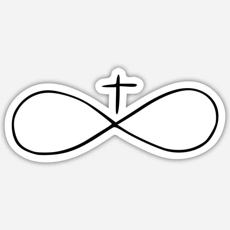 infiniment - Sticker taille S (10 x 10 cm) - blanc mat